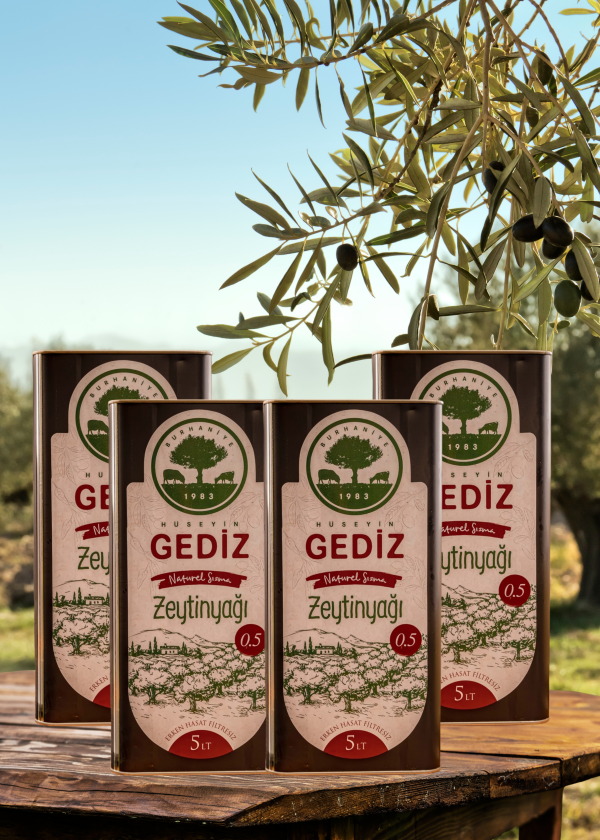 2025 - 2026 SEZONU YENİ HASAT / PREMIUM NATUREL SIZMA ZEYTİNYAĞI (ERKEN HASAT & SOĞUK SIKIM) 5LT X 4 TENEKE - FIRSAT PAKETİ